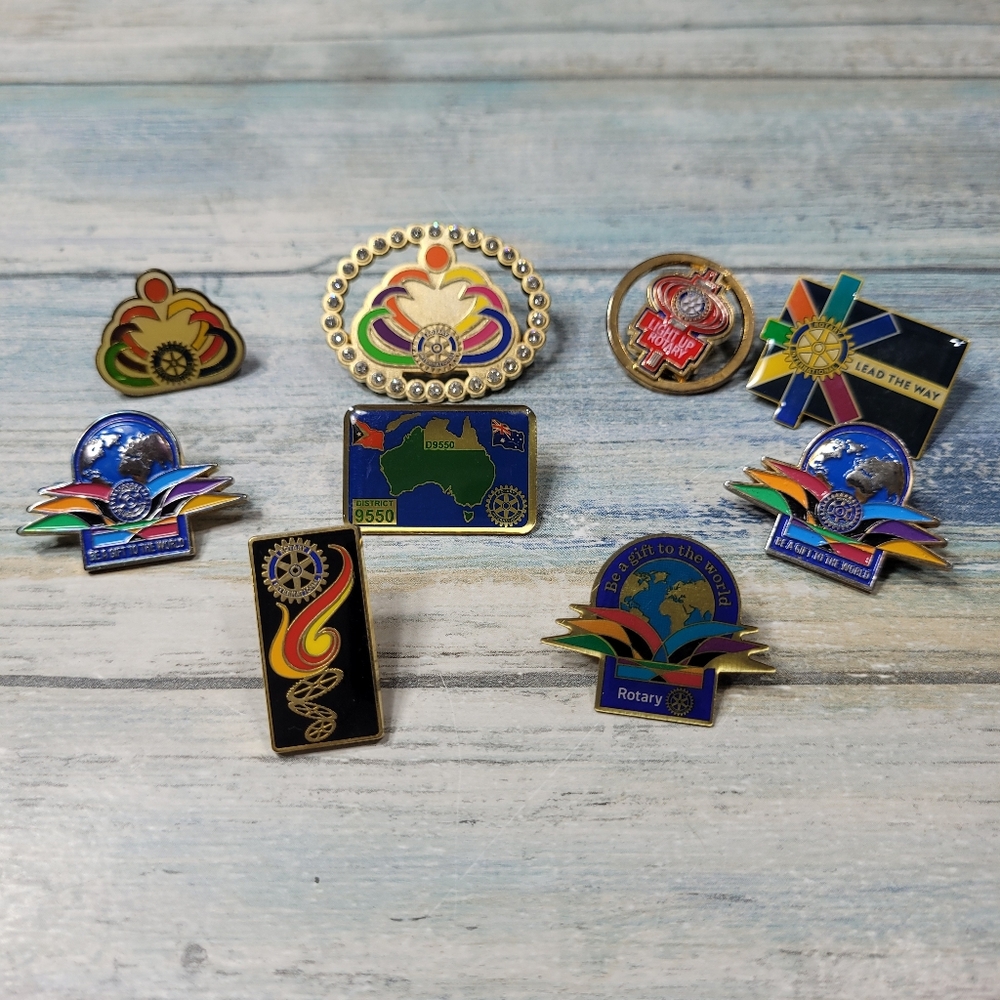 Rotary International Pins.
